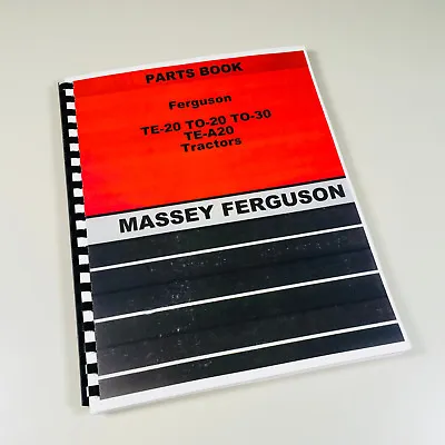 Harry Massey Ferguson To-30 To-20 Te-20 Tractor Parts Manual Book 20 30 Mf • $26.97