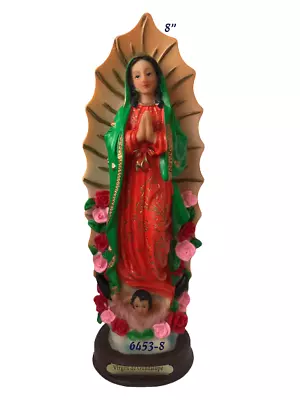 Virgen De Guadalupe 8  Our Lady Of Guadalupe Resin Statue 6453-8 • $19.99