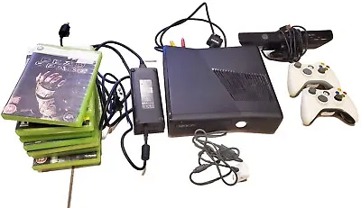 Microsoft Xbox 360 S Slim 4GB Kinect Console Bundle With 2 Controllers 11 Games • $149.99