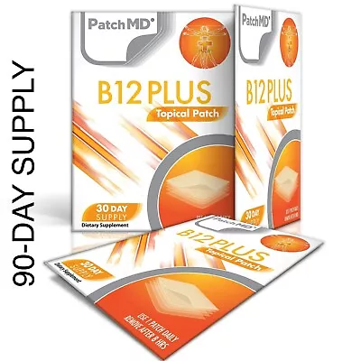 90 Day Supply Original PatchMD B12 Energy Plus Patch 90 Patches New Sealed • $29.95