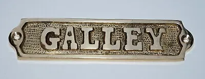 Vintage Nautical Brass Engraved Galley Tag Door Sign Wall Decor Collective Item • $12.90