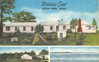 WESTVIEW COURT Ocean Park Washington Roadside Hotel Vintage 1960 Postcard • $7.49