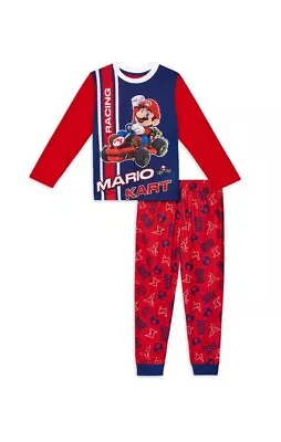 Mario Brothers Boy's Long Sleeve  Pajamas Set - Multiple Sizes - Brand New!!! • $10.49