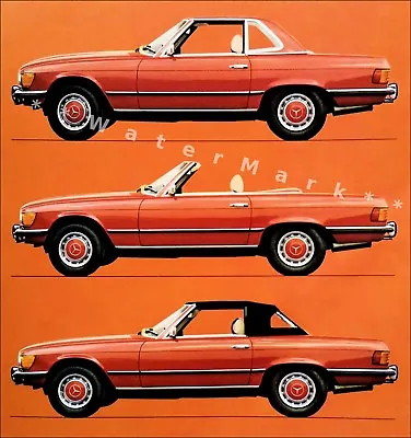 Mercedes 1973 450SL Roadster Vintage Poster Print Art Classic German Car  • $27.45