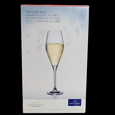 Villeroy & Boch TOYS DELIGHT Holiday Champagne Flutes 2 New In Box • $49.95