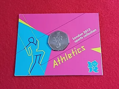 London 2012 Olympic Sports Collection 50 Pence Athletics Coin • £3.20
