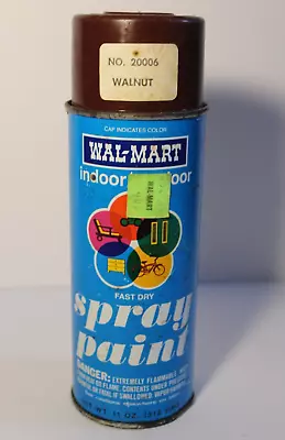 1970s VINTAGE WALMART SPRAY PAINT CAN BROWN WALNUT 20006 BENTONVILLE ARKANSAS US • $45.49