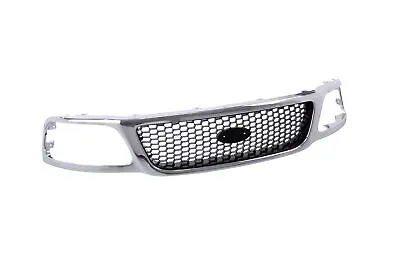 Chrome Grille Shell With Black Insert Honeycomb For 00-04 Ford F-150 F150 Pickup • $137.49