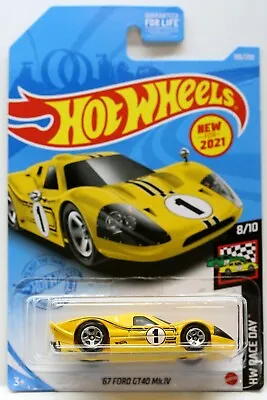 Hot Wheels HW Race Day 1967 Ford GT40 Mk.IV 8/10 Diecast Car GTB67 • $4.99