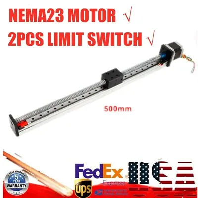 CNC Linear Actuator Ball Screw Slide Stage Rail Guide Motion Table Nema23 Motor • $98