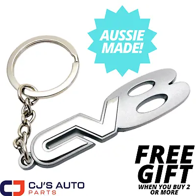 Holden CV8 Monaro Keyring Badge Keychain Chrome Grey • $12.95