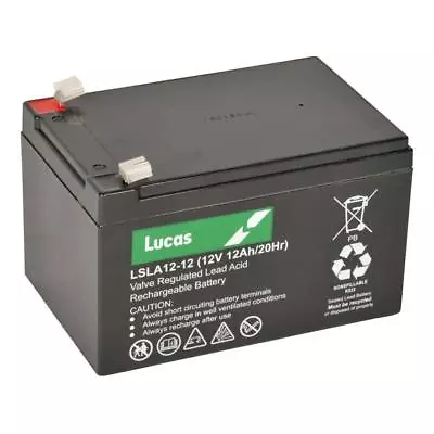 £29.99 • Buy LUCAS 12V 12AH Peg Perego Gator HPX Toy And Riding Car 12AH AGM Battery