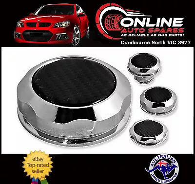 Chrome / Carbon Alloy Billet Engine Cap Kit Fit Holden VE V8 6.0 6.2 L98 LS2 LS3 • $104.90