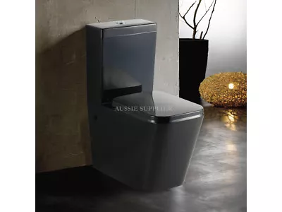 Black Toilet Suite Ceramic Soft Close Seat Washdown Back To Wall P Or S Trap  • $512