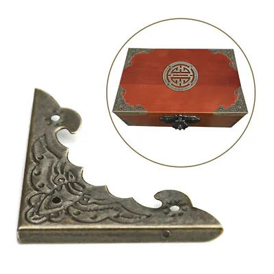 Corner Protector Metal Cover Jewelry Box Home Decor Antique Cabinet • £5.96