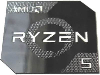 AMD Ryzen 5 Silver Chrome Sticker 16.5 X 19.5mm Case Badge Logo Label • $1.99