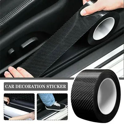 Carbon Fiber Car Parts Door Sill Protector Scuff Plate Trim Sticker Accessories • $18.29