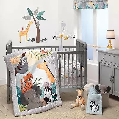 Mighty Jungle 3Piece Crib Bedding Set Multicolor (283003V) • $70.21