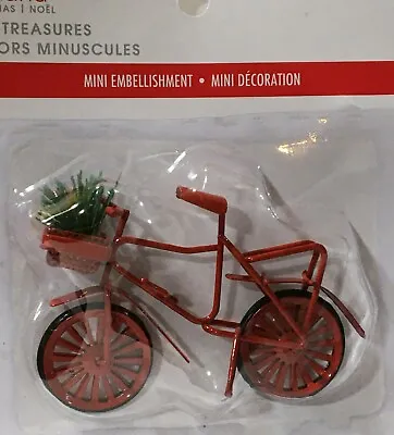 New Ashland Tiny Treasures Christmas Red Bicycle With Filled Basket Free Ship • $9.99