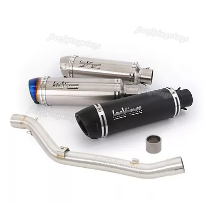 Slip For Suzuki DRZ400S DRZ400SM 2000-2023 Exhaust Mid Link Pipe Mufflers Escape • $152.51