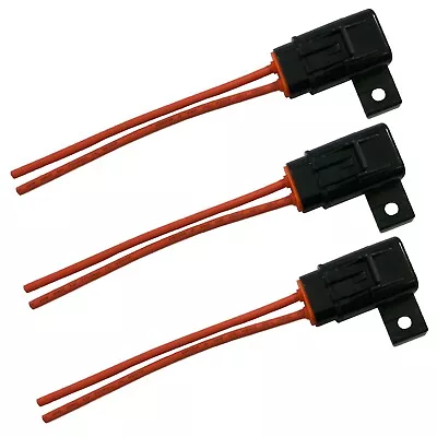 (3) ATM MIN Waterproof In-Line Mini Blade Fuse Holder 12 AWG Gauge Tinned Marine • $19.38