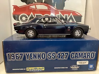 1:18 Exact Detail 1967 Yenko Ss427 Camaro Blue On Black Ma# 1568 • $89.99