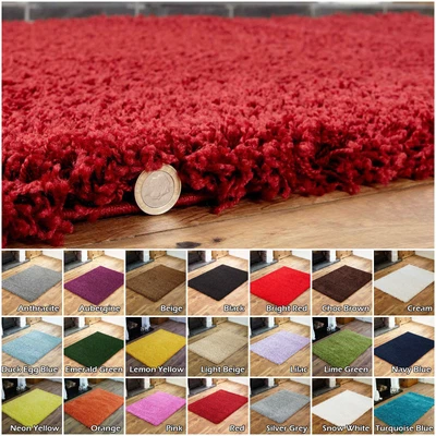 £26.72 • Buy Living Room Thick Large Shaggy Rug Bedroom Non Slip On Carpet Hallway Runner Rug