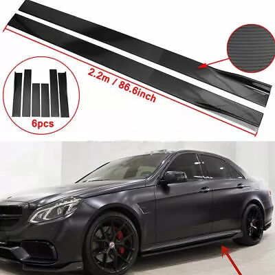 86.6'' Carbon Fiber Side Skirts Rocker Panel For Benz W211 W212 W213 E Class US • $59.99