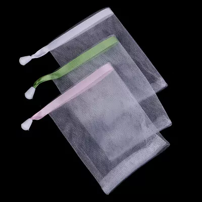 Nylon Soap Net Small Drawstring Exfoliating Mesh Soap Saver Pouch Bag • $7.08