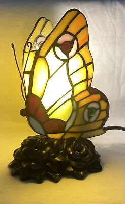 £21 • Buy Tiffany Style Butterfly Lamp In Excellent Condition 7.75” High