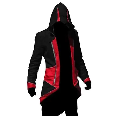 Mens Punk Casual Loose Hoodies Jacket Cloak Cosplay Costume Cape Halloween Coats • $36.39