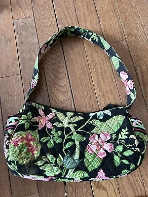 Vera Bradley Maggie Botanica Womens Tote Pocketbook Black Hand Bag 10”x7”x4” • $15.98