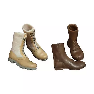 1:6 Scale Soldier Shoes Mid-Calf Winter Boots Formal Work Shoes Fashion Casual • £4.92