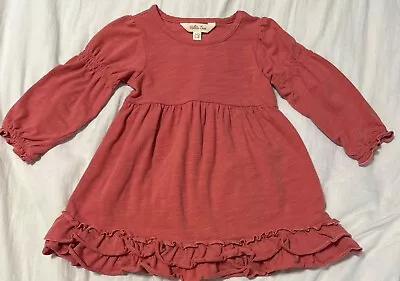 Matilda Jane Heart To Heart Wild Rose Baby Ruffle Lap Dress Size 12/18 Months • $34.99