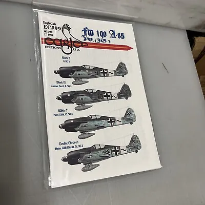 1/32 EagleCals #32099 Fw190A-8s JG.3 Decals • $17.99