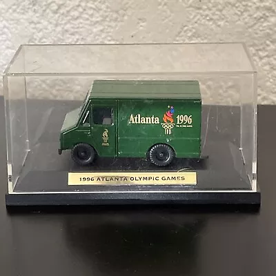 1996 Atlanta Olympic Games Green Panel Van Truck Die Cast Acrylic Display Case • $5