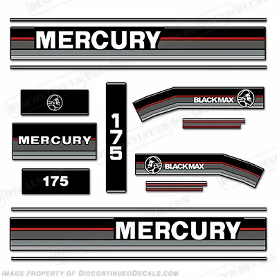 Fits Mercury 1989-1990 175hp Black Max Outboard Engine Decals • $99.95