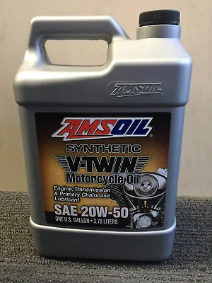 AMSOIL MCV V-TWIN 20W50 Motorcycle Oil (1 GALLON/ 3.78 Litres) HarleyDavidson HD • $120.80