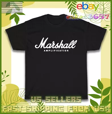 New Shirt Marshall Amplification Logo Men's Black T-Shirt American T-Shirt • $20.99