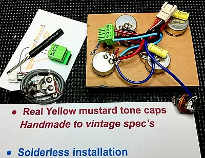 Epiphone Dot Wiring Harness - Premium Tone Caps & No Soldering Required! • $86