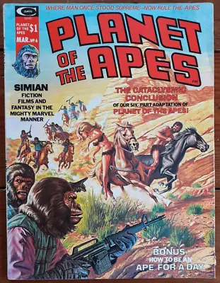 Planet Of The Apes #6 Curtis/marvel Comics March 1975 Vg/fn • £13.99