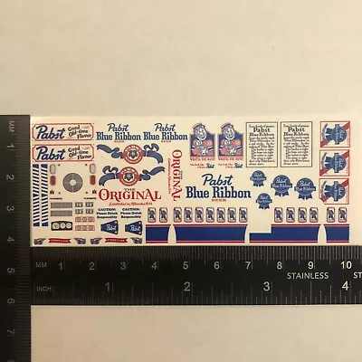 Clear 1:64 Waterslide Decal Ice Cream Truck Quick Bite Pabst Blue Ribbon Beer • $4.35