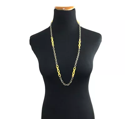 J. Crew Women's Long Length Yellow Chain Necklace • $6.49