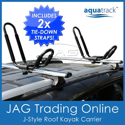 AQUATRACK J-STYLE ROOF RACK MOUNT KAYAK CARRIER FIXED - Canoe/Surf Ski/Surfoard • $99.95