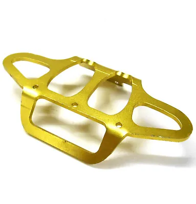 L11383B 1/8 Scale Monster Truck Rear Bumper Deflector Alloy Gold Yellow X 1 • £4.91