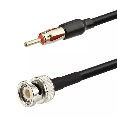 BNC Male To AM/FM Motorola Male Car Radio Antenna RG58 ExtensionCable 305cm 10ft • $8.92