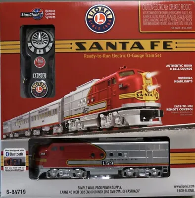 Lionel Santa Fe Super Chief Lionchief Bluetooth O Gauge Train Set 6-84719 Remote • $469