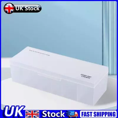 Transparent Cable Storage Box Plastic Desk Makeup Organizer Cable Management Box • £7.89