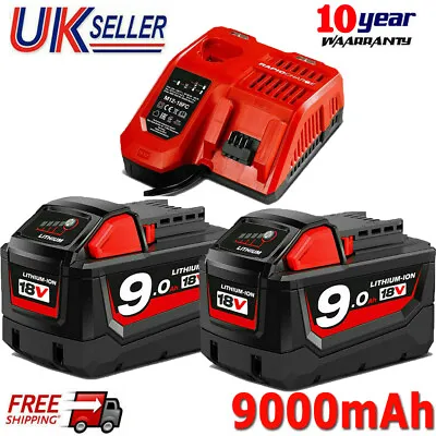 For Milwaukee M18 Lithium XC 9.0AH Extended Capacity 48-11-1860 Battery/Charger • £16.59