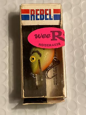 Vintage Rebel Square Bill - Wee R (Chartreuse W/Black Stripe F-93R)  Noise Maker • $13.85